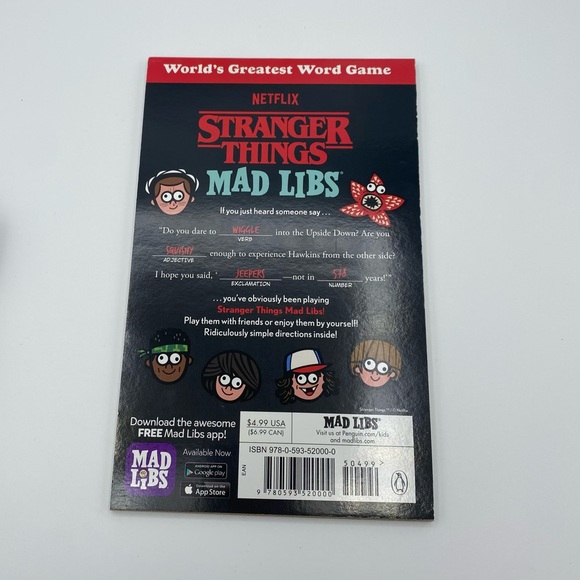 Stranger Things Game Set Uno Mad Libs Pop Its Fidgets Waffle Demogorgon Gifts - Picture 9 of 13
